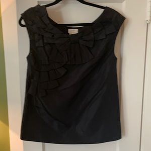 Kate spade silk sleeveless bow blouse size small